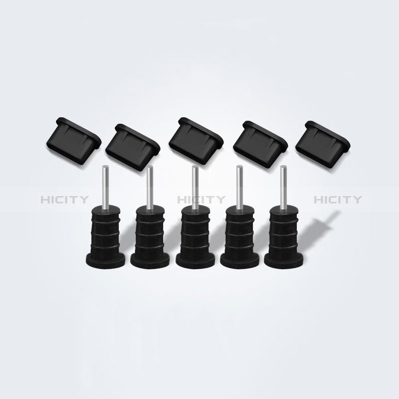 Staubschutz Stöpsel Passend USB-C Jack Type-C Universal 5PCS für Apple iPad Air 5 10.9 (2022) Schwarz Plus