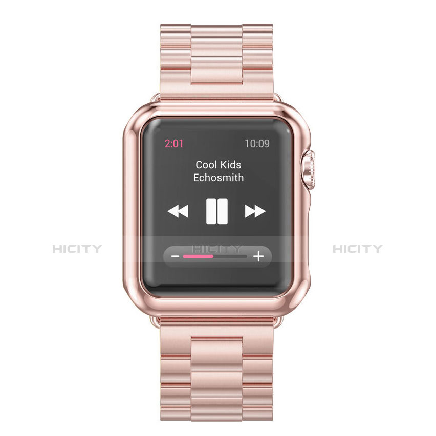 Tasche Luxus Aluminium Metall Rahmen für Apple iWatch 2 38mm Rosa