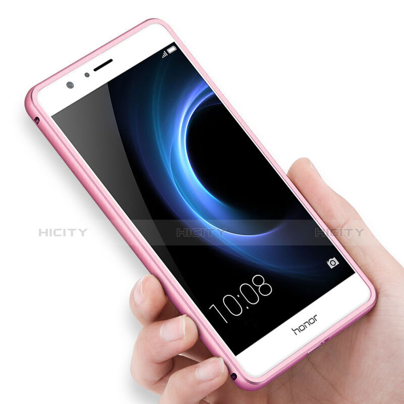 Tasche Luxus Aluminium Metall Rahmen für Huawei Honor V8 Rosa