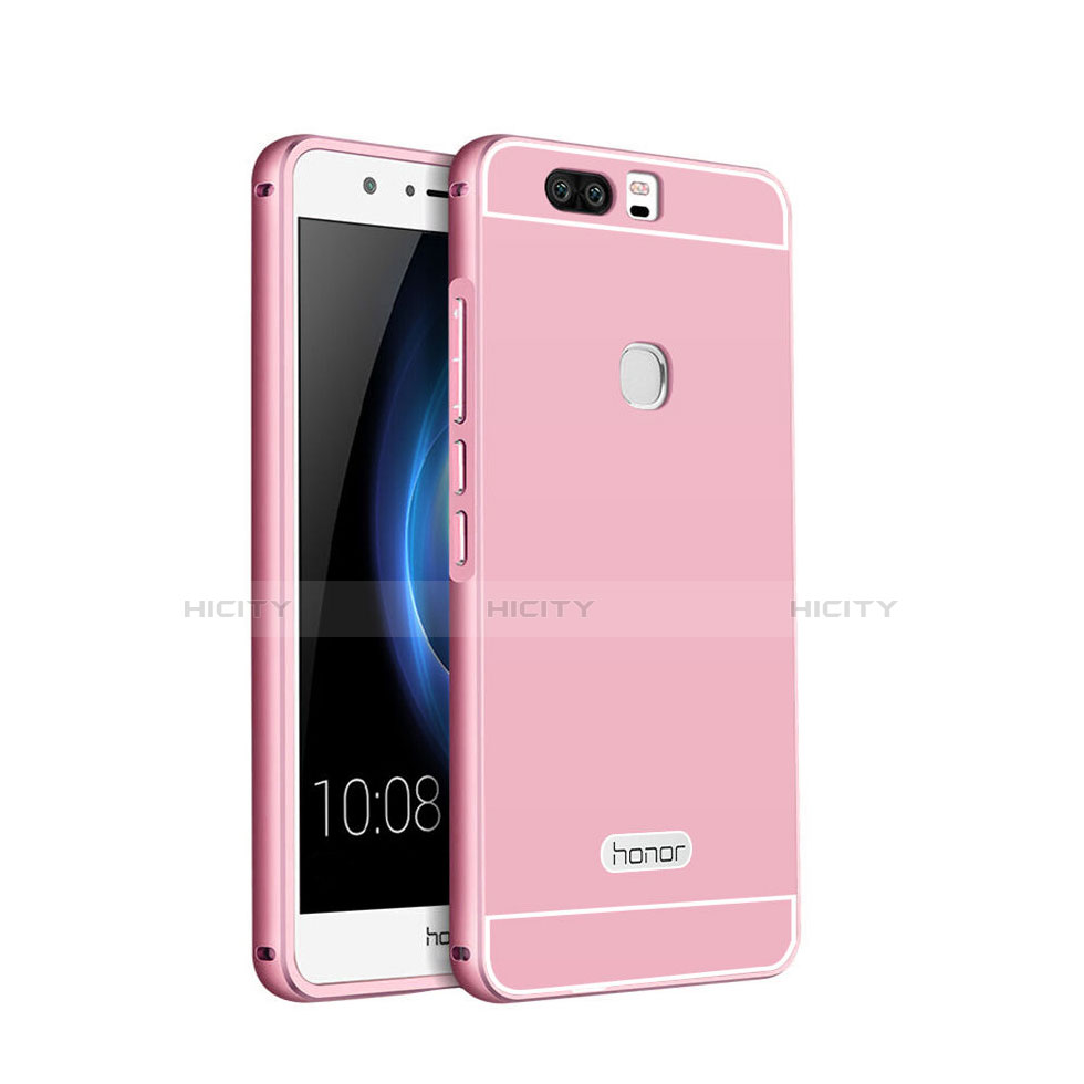 Tasche Luxus Aluminium Metall Rahmen für Huawei Honor V8 Rosa