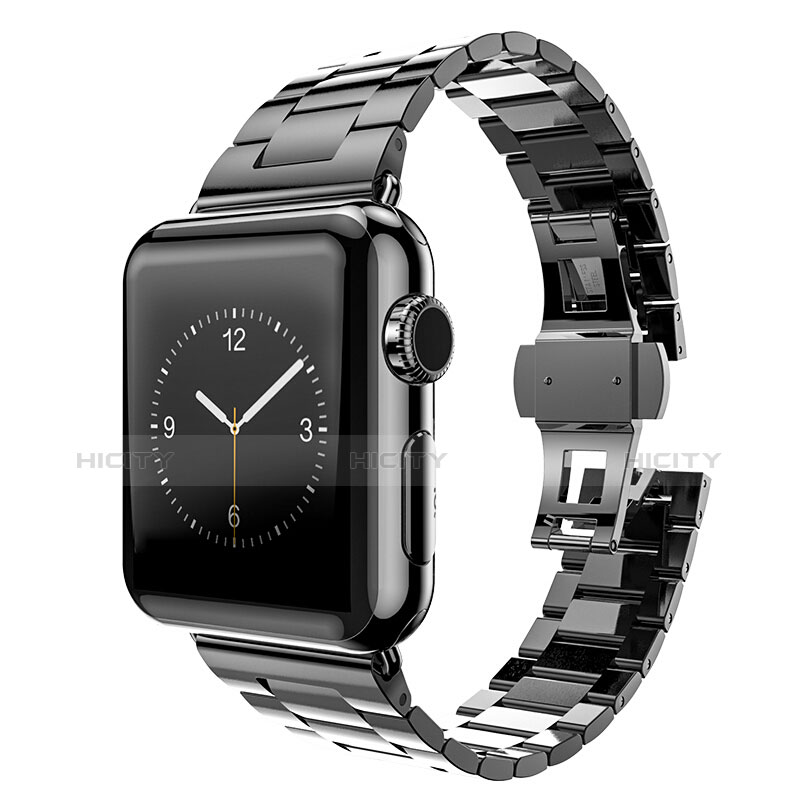 Uhrenarmband Edelstahl Band für Apple iWatch 2 38mm Schwarz