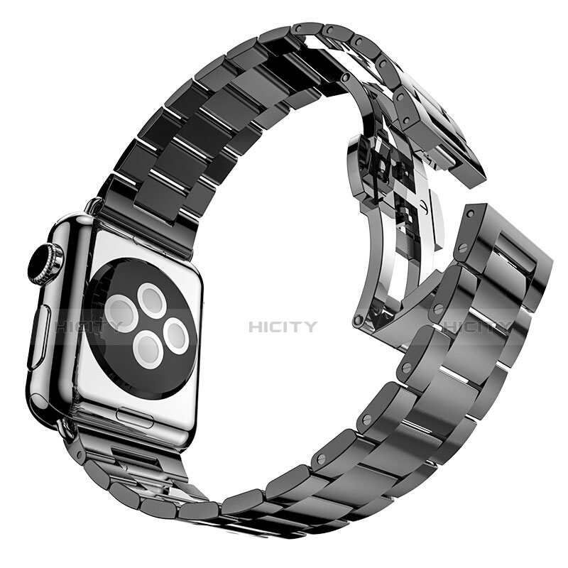 Uhrenarmband Edelstahl Band für Apple iWatch 2 38mm Schwarz