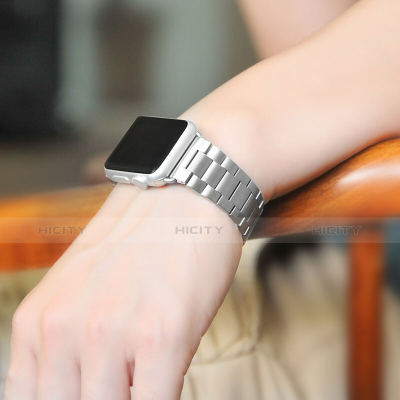 Uhrenarmband Edelstahl Band für Apple iWatch 2 38mm Silber groß