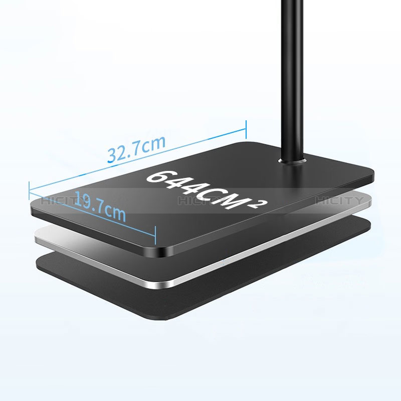 Universal Faltbare Ständer Tablet Halter Halterung Flexibel D02 für Apple iPad Air 5 10.9 (2022) Schwarz