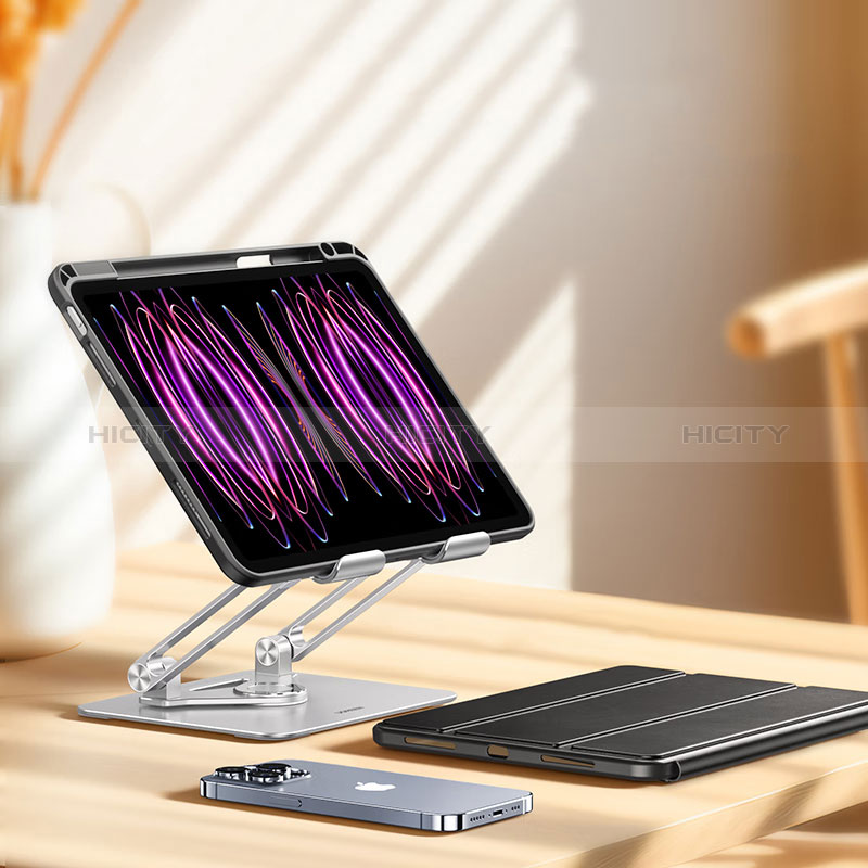 Universal Faltbare Ständer Tablet Halter Halterung Flexibel D06 für Apple iPad Pro 11 (2022) Schwarz groß