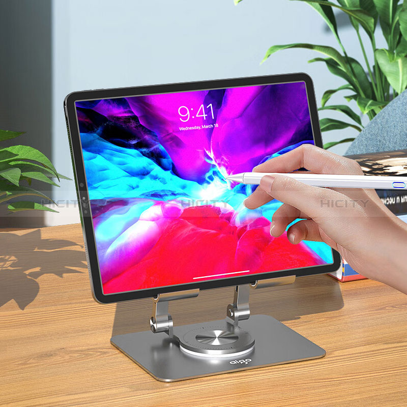 Universal Faltbare Ständer Tablet Halter Halterung Flexibel D11 für Apple iPad Pro 12.9 (2022) Schwarz