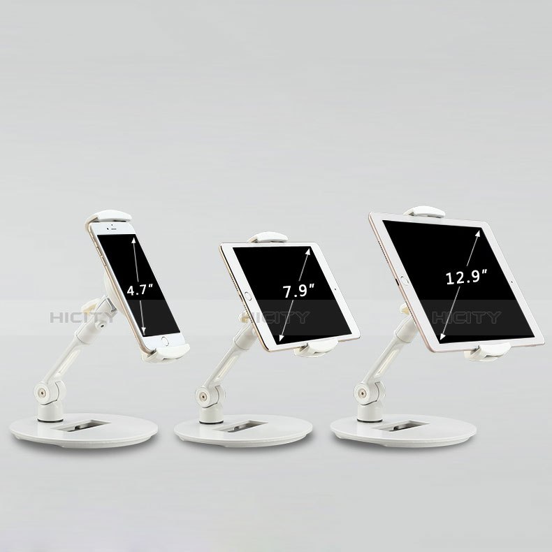 Universal Faltbare Ständer Tablet Halter Halterung Flexibel H06 für Huawei MediaPad C5 10 10.1 BZT-W09 AL00 Weiß
