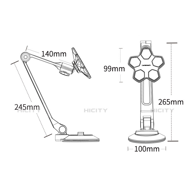 Universal Faltbare Ständer Tablet Halter Halterung Flexibel H14 für Apple iPad 10.2 (2020) Weiß