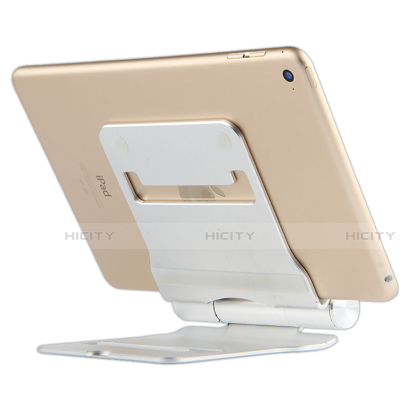 Universal Faltbare Ständer Tablet Halter Halterung Flexibel K14 für Apple iPad 3 Silber