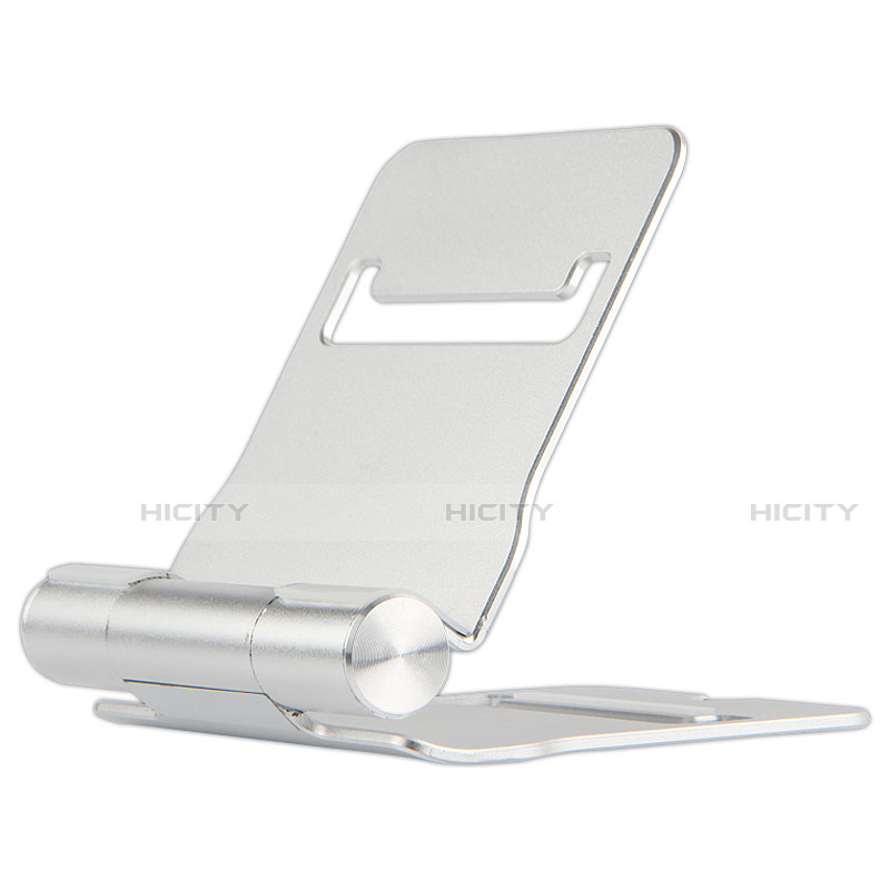 Universal Faltbare Ständer Tablet Halter Halterung Flexibel K14 für Samsung Galaxy Tab 2 10.1 P5100 P5110 Silber