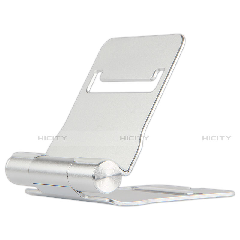 Universal Faltbare Ständer Tablet Halter Halterung Flexibel K14 für Samsung Galaxy Tab S5e 4G 10.5 SM-T725 Silber