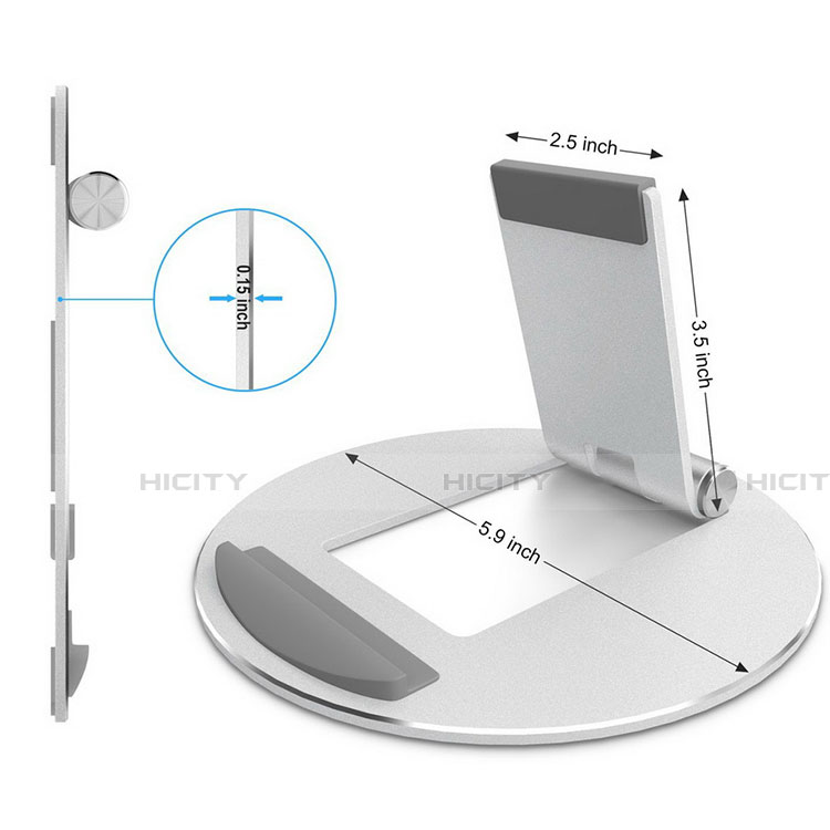 Universal Faltbare Ständer Tablet Halter Halterung Flexibel K16 für Huawei MatePad T 8 Silber