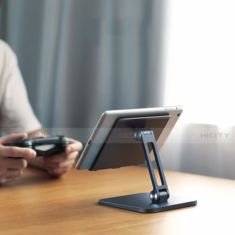 Universal Faltbare Ständer Tablet Halter Halterung Flexibel K17 für Samsung Galaxy Tab S6 Lite 10.4 SM-P610 Dunkelgrau
