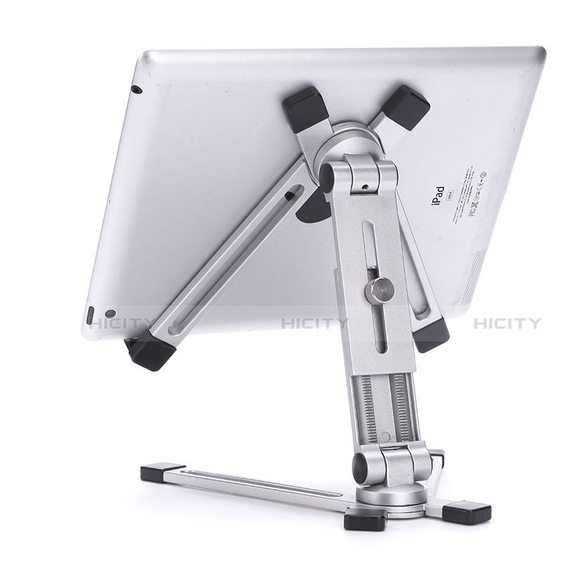Universal Faltbare Ständer Tablet Halter Halterung Flexibel K19 für Apple iPad Mini 5 (2019) Silber