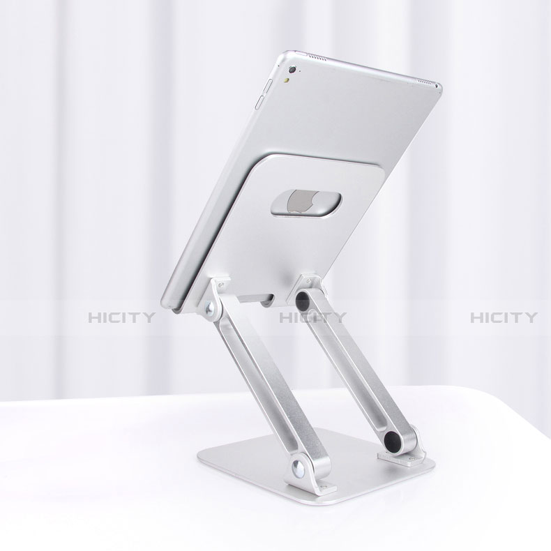 Universal Faltbare Ständer Tablet Halter Halterung Flexibel K20 für Samsung Galaxy Tab 3 8.0 SM-T311 T310 Silber