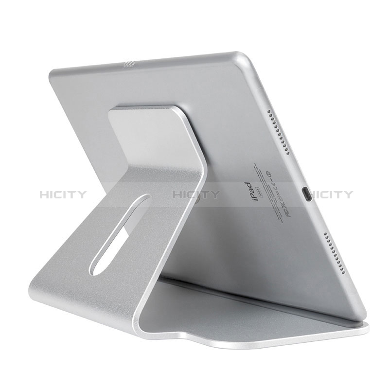 Universal Faltbare Ständer Tablet Halter Halterung Flexibel K21 für Apple iPad 10.2 (2019) Silber