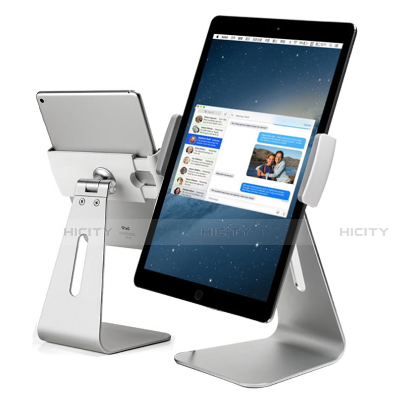 Universal Faltbare Ständer Tablet Halter Halterung Flexibel K21 für Apple iPad 2 Silber