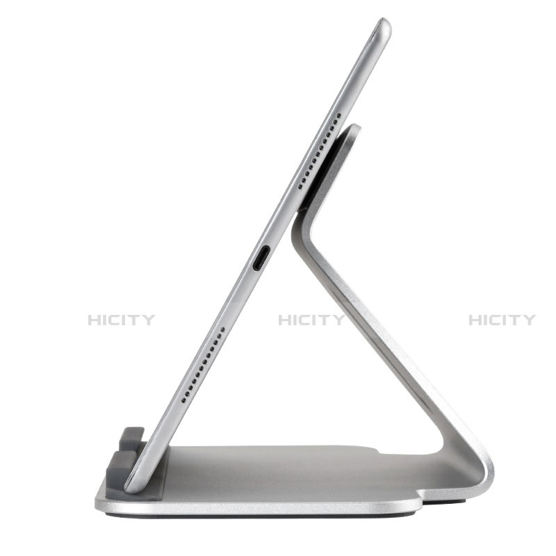 Universal Faltbare Ständer Tablet Halter Halterung Flexibel K21 für Samsung Galaxy Tab S6 10.5 SM-T860 Silber