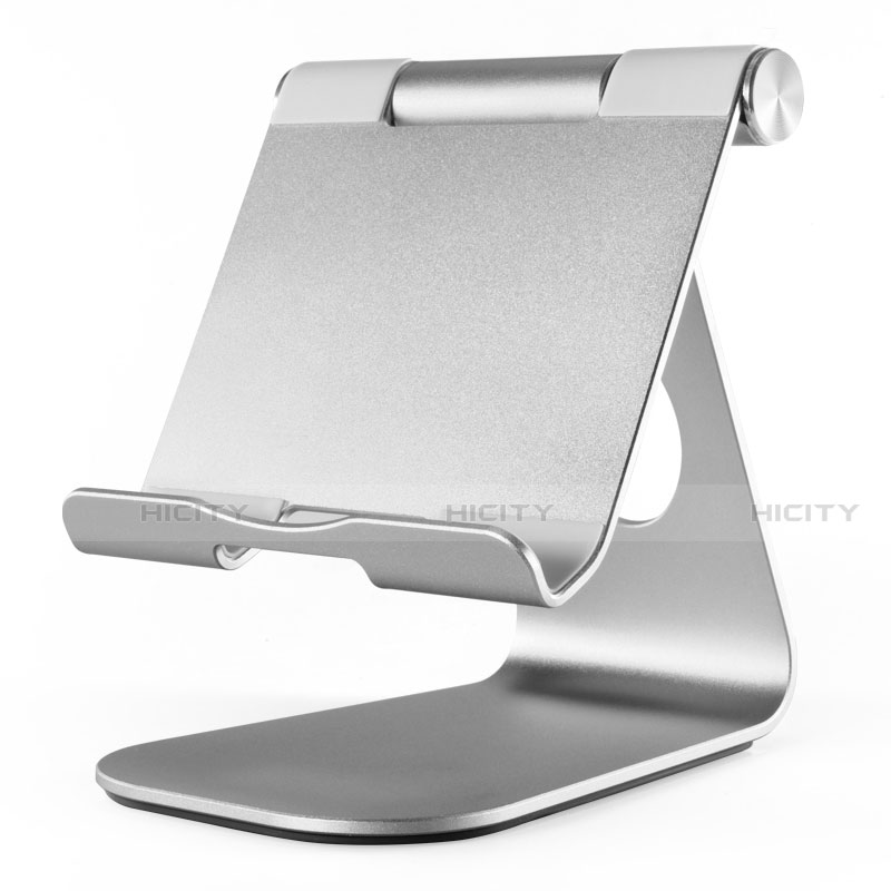 Universal Faltbare Ständer Tablet Halter Halterung Flexibel K23 für Huawei Mediapad M2 8 M2-801w M2-803L M2-802L Silber