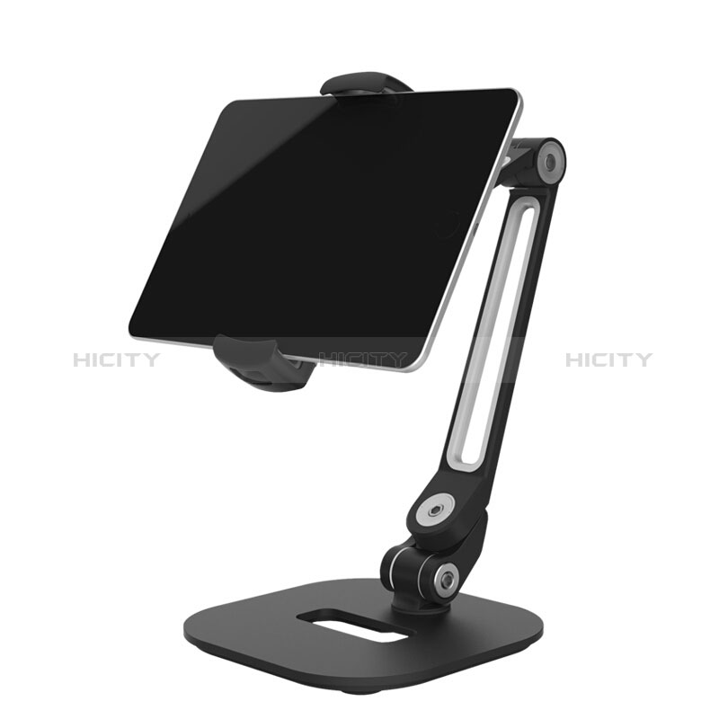 Universal Faltbare Ständer Tablet Halter Halterung Flexibel T44 für Apple iPad Pro 12.9 (2021) Schwarz Plus