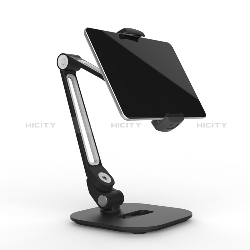 Universal Faltbare Ständer Tablet Halter Halterung Flexibel T44 für Apple iPad Pro 12.9 (2021) Schwarz groß