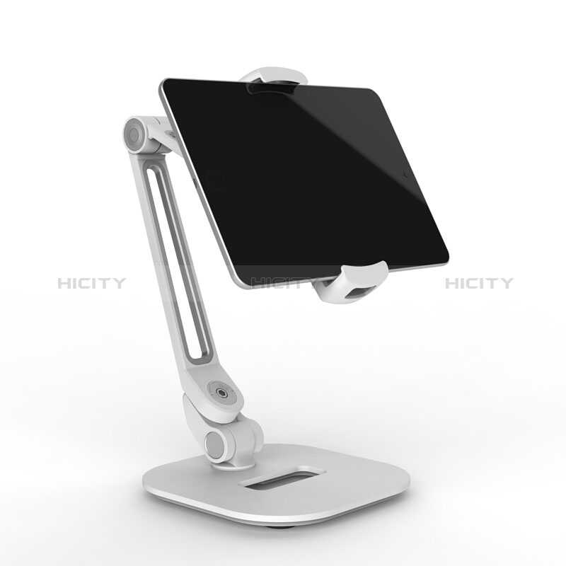 Universal Faltbare Ständer Tablet Halter Halterung Flexibel T44 für Apple iPad Pro 12.9 (2022) Silber groß