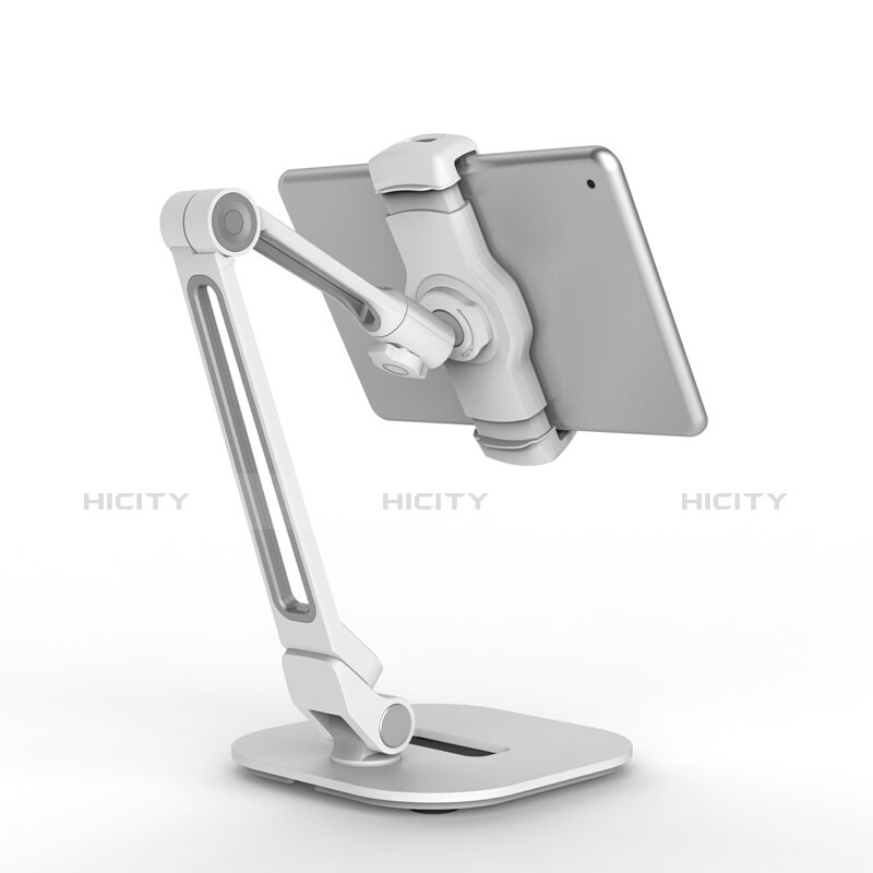 Universal Faltbare Ständer Tablet Halter Halterung Flexibel T44 für Samsung Galaxy Tab 3 8.0 SM-T311 T310 Silber