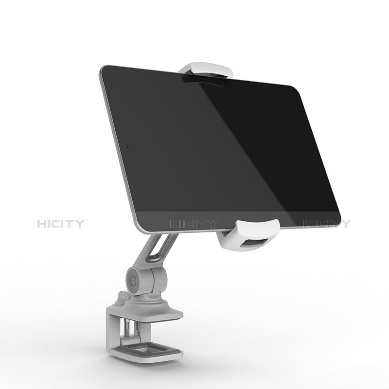 Universal Faltbare Ständer Tablet Halter Halterung Flexibel T45 für Apple iPad Air 4 10.9 (2020) Silber