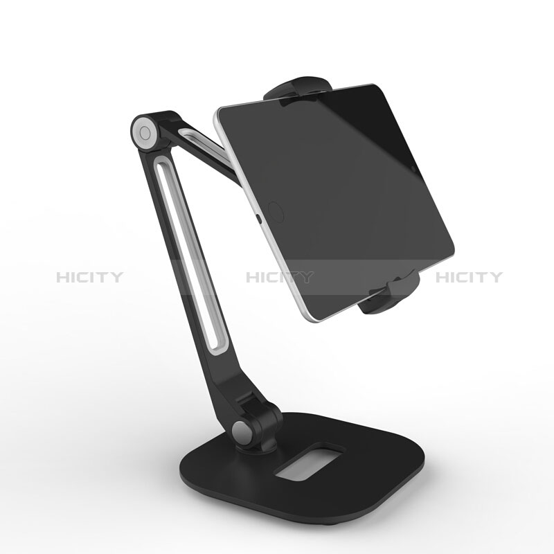 Universal Faltbare Ständer Tablet Halter Halterung Flexibel T46 für Apple iPad Pro 12.9 (2021) Schwarz Plus