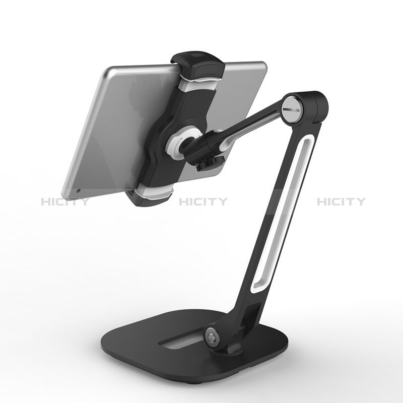 Universal Faltbare Ständer Tablet Halter Halterung Flexibel T46 für Apple iPad Pro 12.9 (2021) Schwarz groß