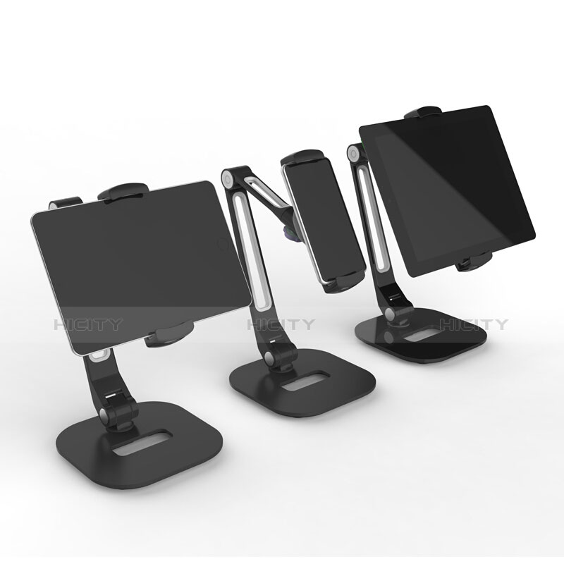 Universal Faltbare Ständer Tablet Halter Halterung Flexibel T46 für Huawei Honor Pad 5 8.0 Schwarz groß