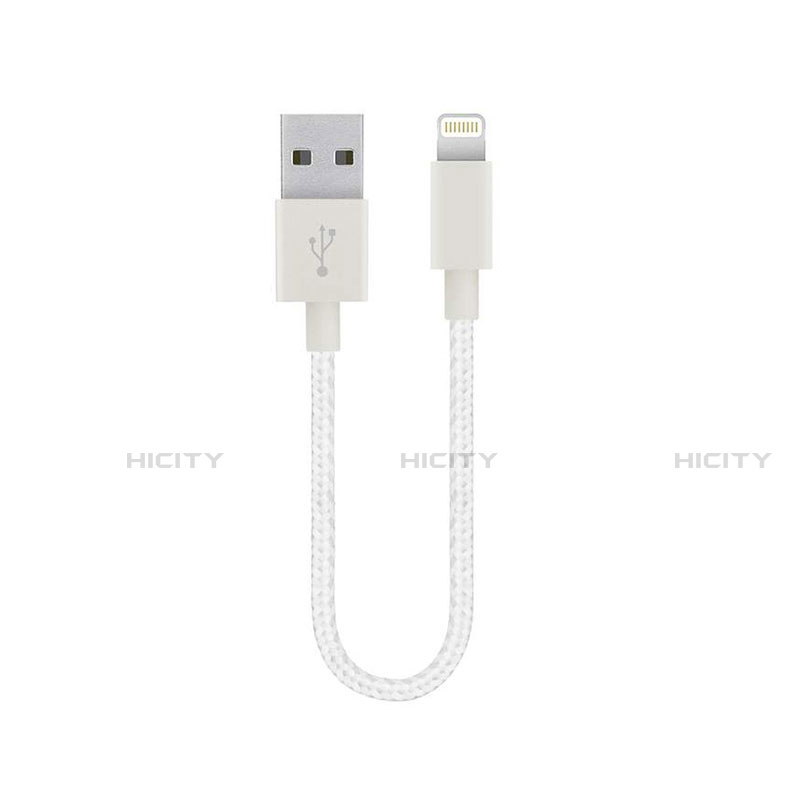 USB Ladekabel Kabel 15cm S01 für Apple iPad Air 2 Weiß