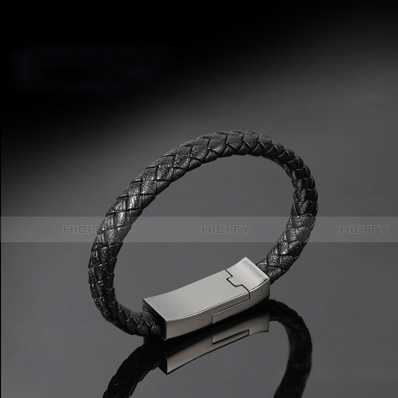 USB Ladekabel Kabel 20cm S02 für Apple iPad Air 4 10.9 (2020) Schwarz