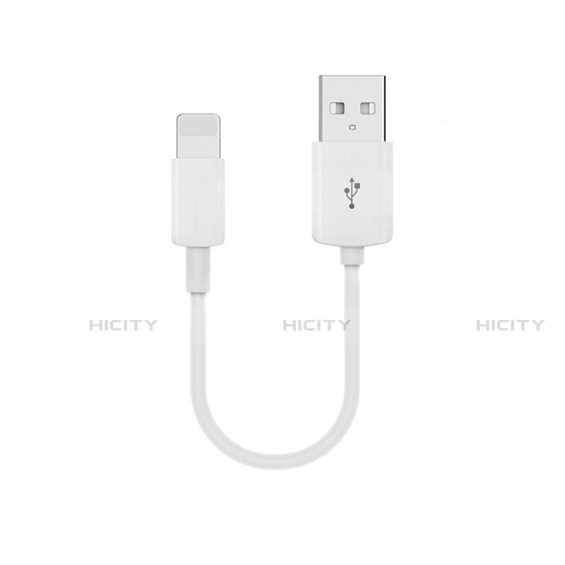 USB Ladekabel Kabel 20cm S02 für Apple iPad Mini 5 (2019) Weiß Plus