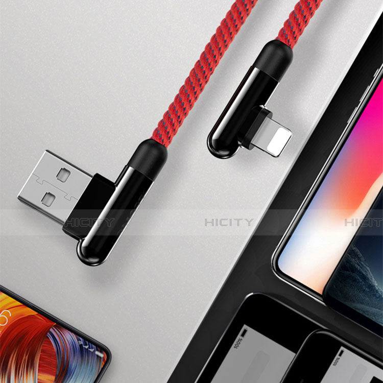 USB Ladekabel Kabel 20cm S02 für Apple iPad New Air (2019) Rot