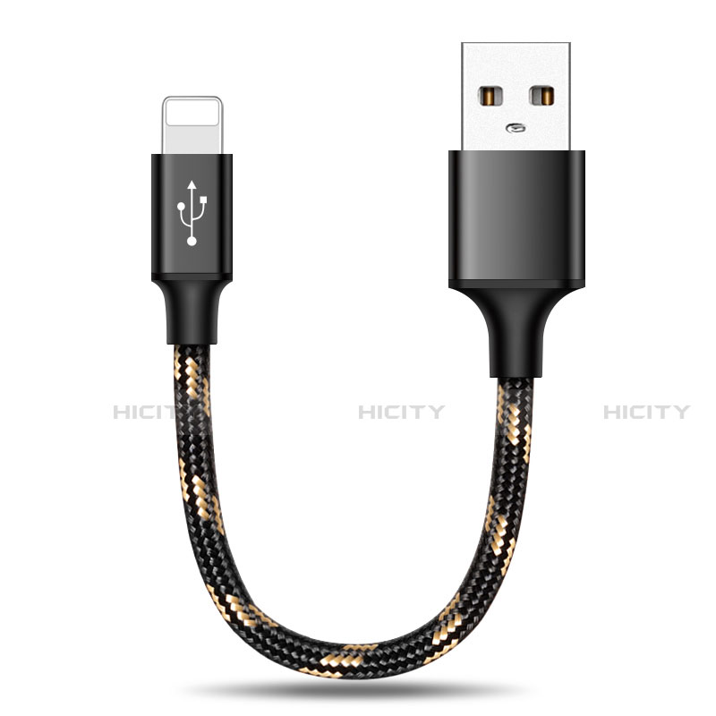 USB Ladekabel Kabel 25cm S03 für Apple iPad 3 Schwarz