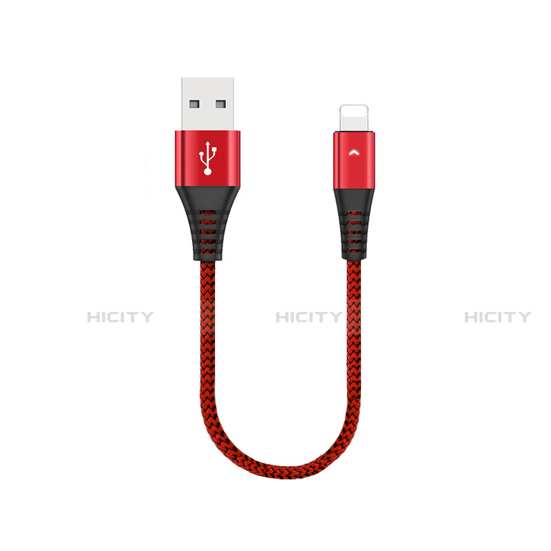 USB Ladekabel Kabel 30cm D16 für Apple iPad Mini 2 Rot