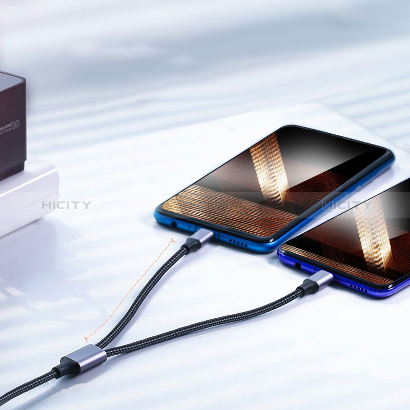 USB Ladekabel Kabel Android Micro USB Type-C 2A H01 für Apple iPad Pro 12.9 (2021) Schwarz