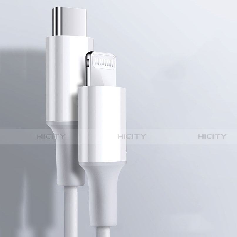 USB Ladekabel Kabel C02 für Apple iPad 10.2 (2020) Weiß groß