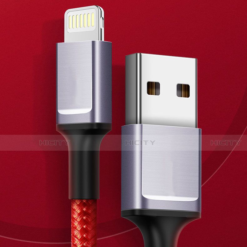 USB Ladekabel Kabel C03 für Apple iPad 10.2 (2020) Rot