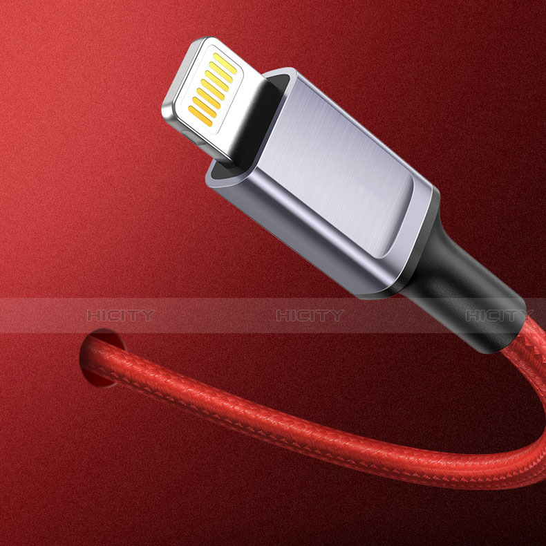 USB Ladekabel Kabel C03 für Apple iPad 10.2 (2020) Rot