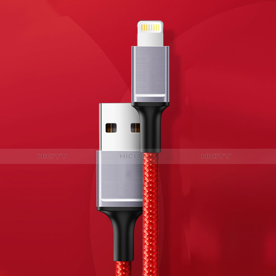 USB Ladekabel Kabel C03 für Apple iPad 10.2 (2020) Rot