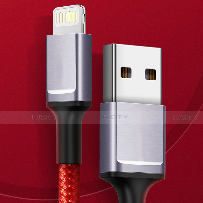 USB Ladekabel Kabel C03 für Apple iPad Mini 4 Rot