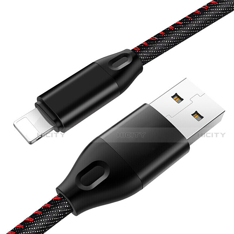 USB Ladekabel Kabel C04 für Apple iPhone 6 Plus Schwarz