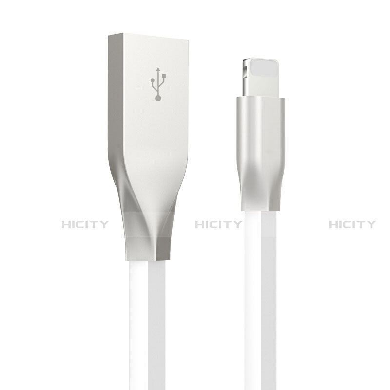 USB Ladekabel Kabel C05 für Apple iPhone 14 Plus Weiß Plus