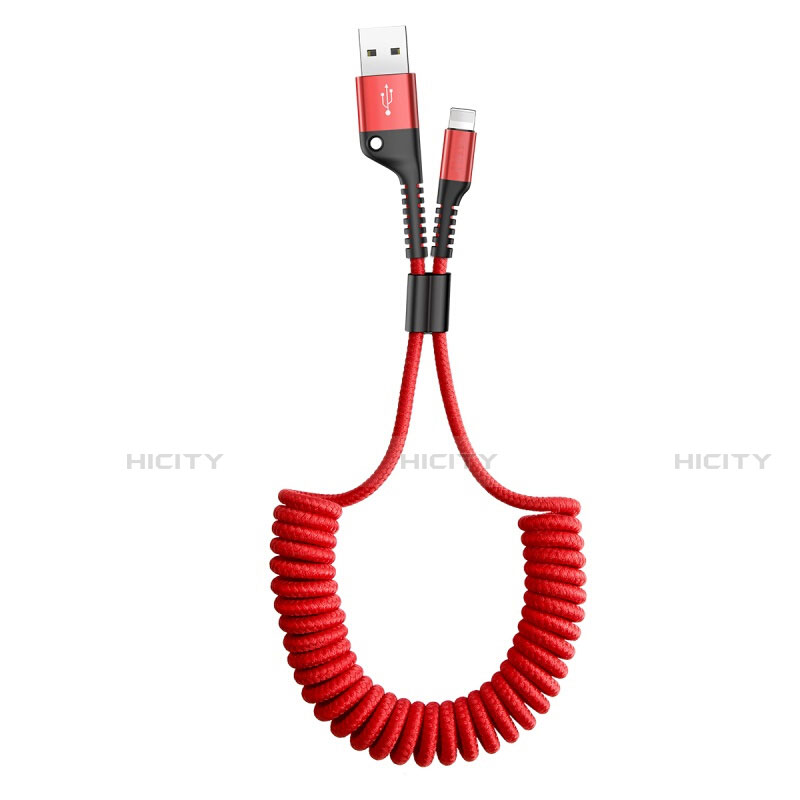 USB Ladekabel Kabel C08 für Apple iPhone SE Rot