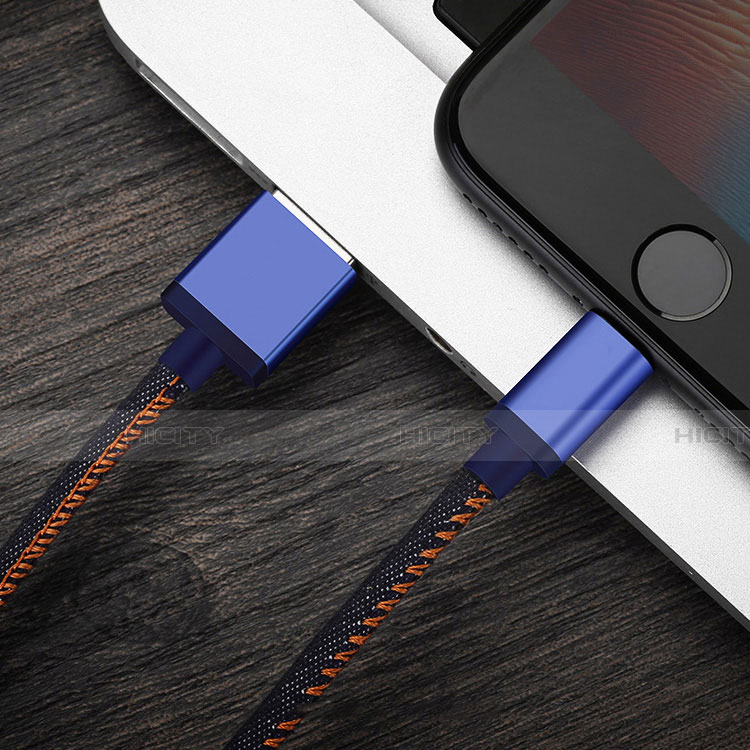 USB Ladekabel Kabel D01 für Apple iPad New Air (2019) 10.5 Blau groß