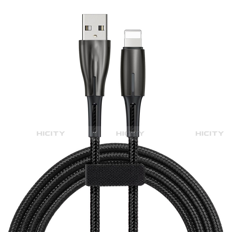 USB Ladekabel Kabel D02 für Apple iPad 3 Schwarz Plus