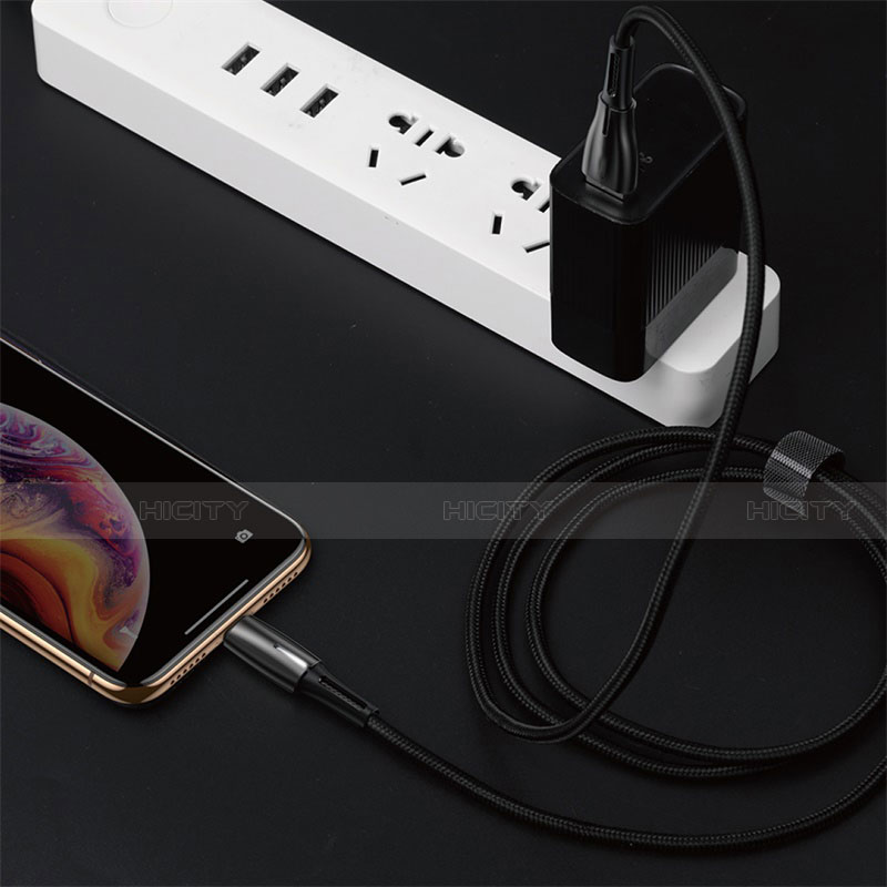 USB Ladekabel Kabel D02 für Apple iPad Pro 12.9 Schwarz