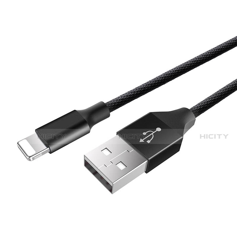 USB Ladekabel Kabel D06 für Apple iPad 10.2 (2020) Schwarz